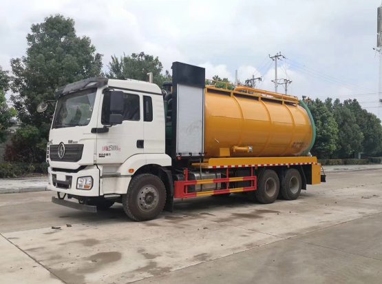 陜汽德龍后雙橋23立方清洗吸污車