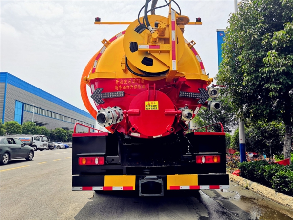 東風天錦15立方清洗吸污車