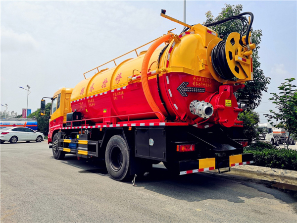 東風天錦15立方清洗吸污車