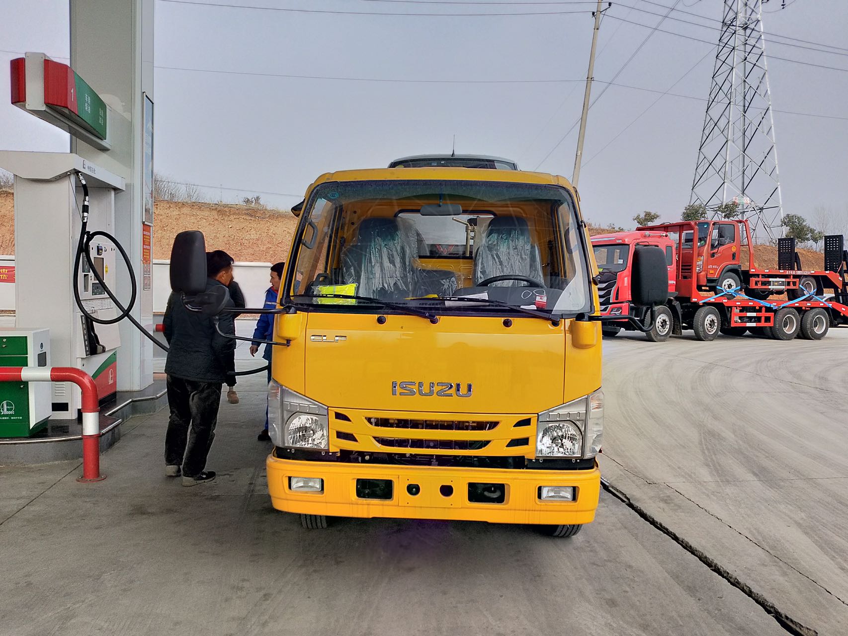 慶鈴五十鈴窄體駕駛室藍牌一拖二清障車