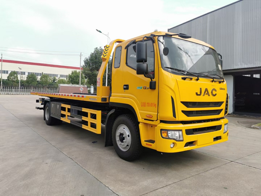 江淮高端一拖二大黃牌清障車