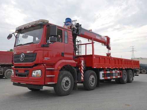 陜汽德龍前四后八新飛工16噸五節直臂吊機隨車吊