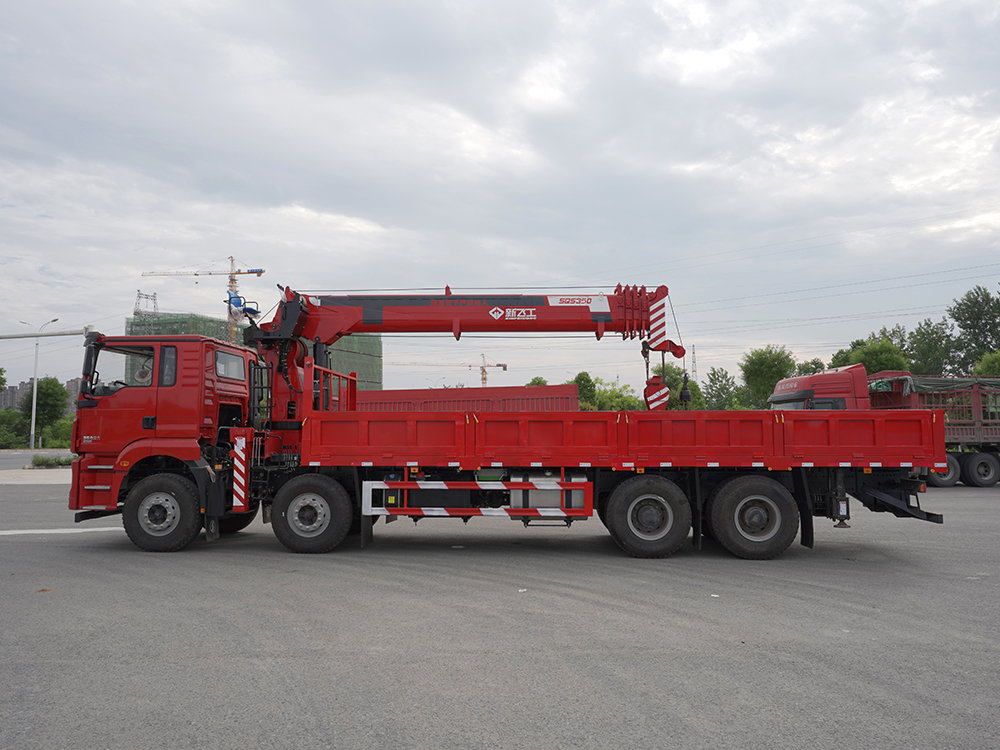 陜汽德龍前四后八新飛工16噸五節直臂吊機隨車吊