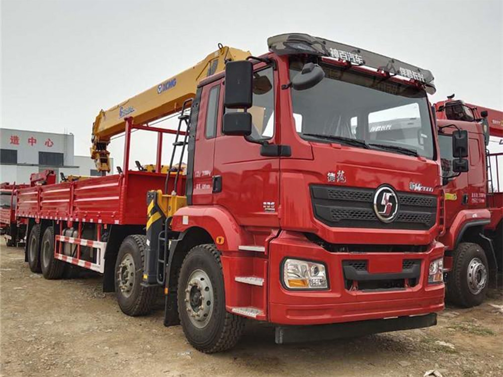 陜汽德龍新M3000四前后八徐工16噸四節直臂G型隨車吊