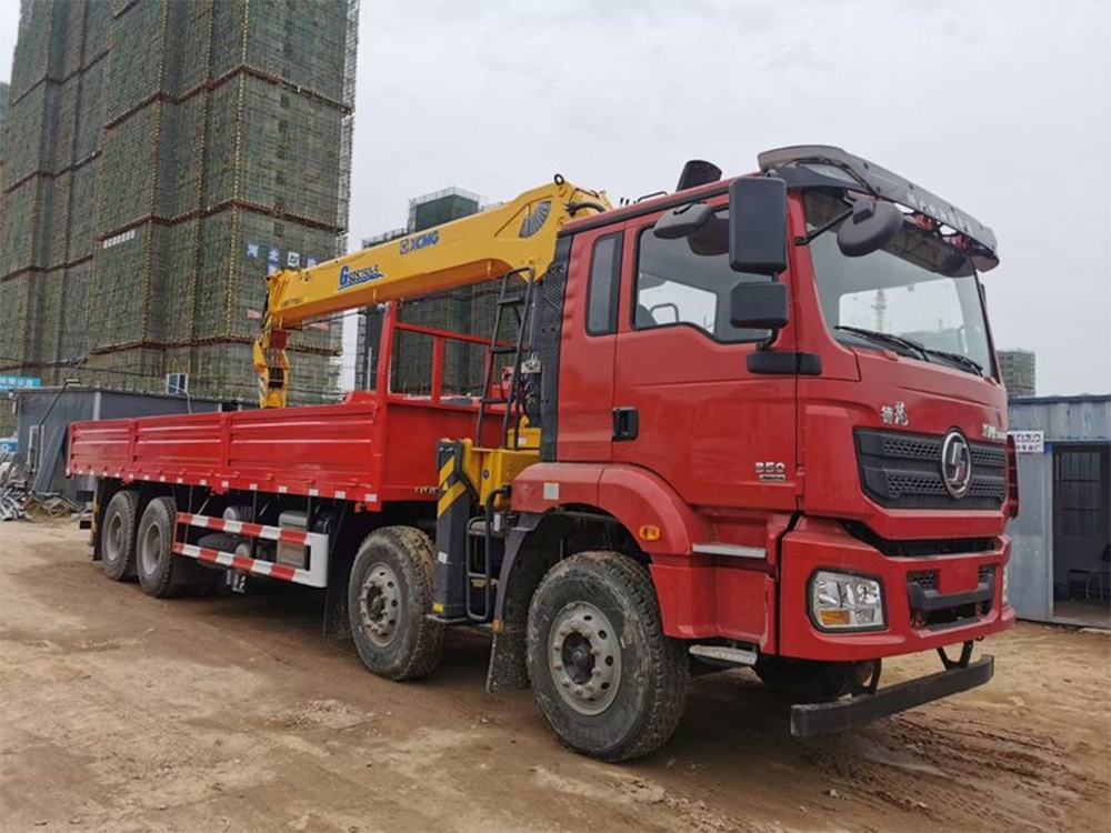 陜汽德龍新M3000四前后八徐工16噸四節直臂G型隨車吊