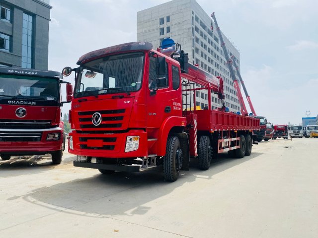 東風錦程V6前四后八新飛工14噸五節臂吊機隨車吊