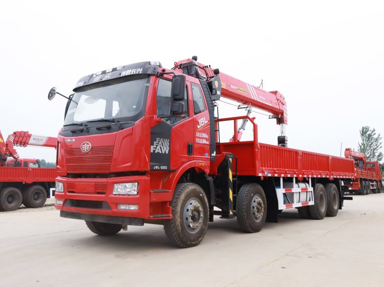 解放J6L前四后八/三一14噸直臂式吊機隨車吊