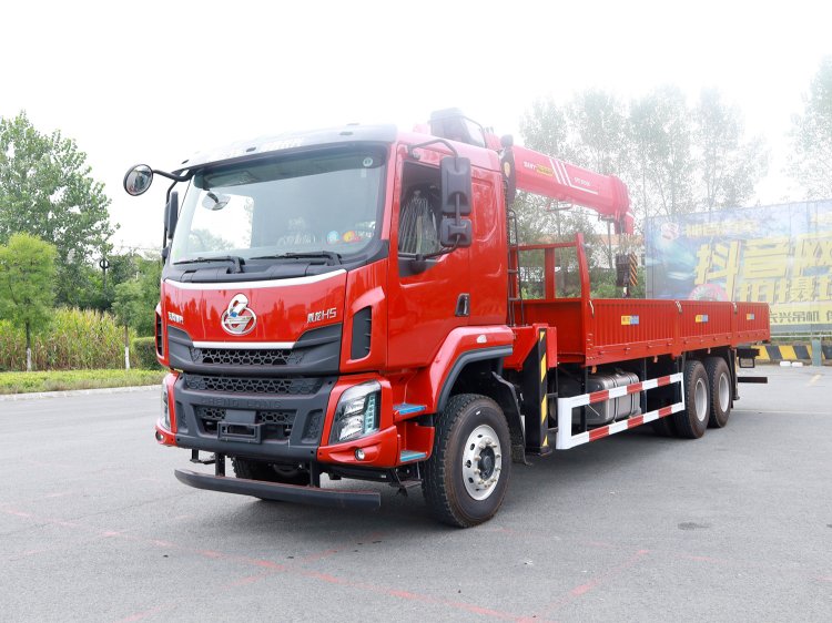 東風柳汽乘龍H5后雙橋上裝三一12噸直臂式吊機隨車吊