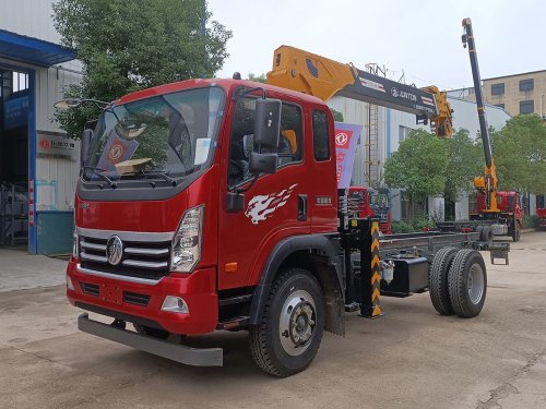 重汽王牌駿通小黃牌6.3噸四節臂吊機隨車吊