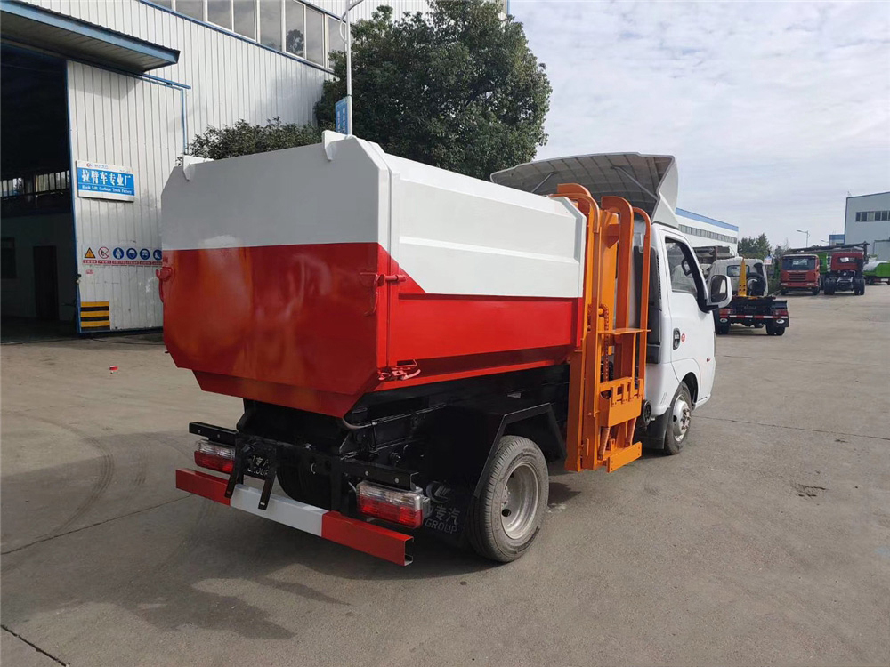 東風途逸藍牌3-4方掛桶垃圾車