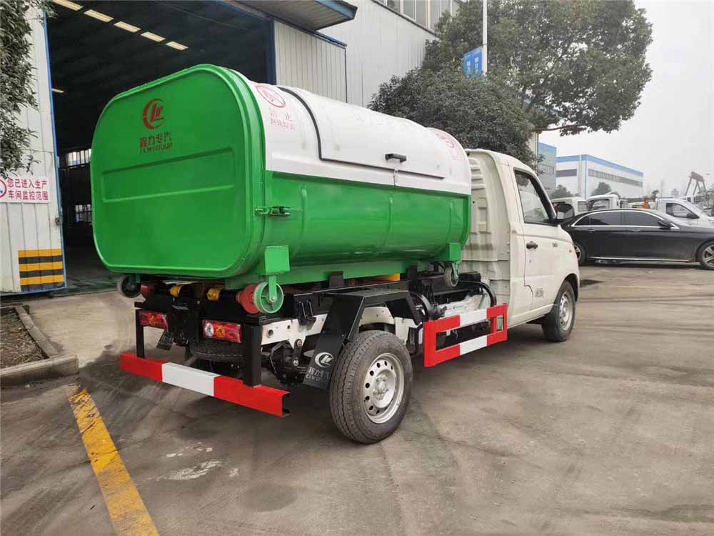 福田祥菱藍牌3方勾臂垃圾車