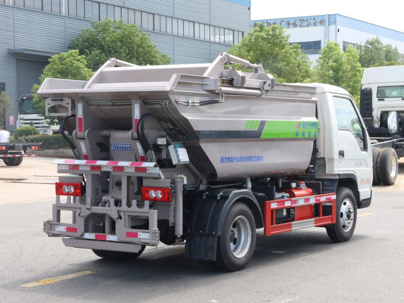 福田小卡之星3高位自裝卸垃圾車