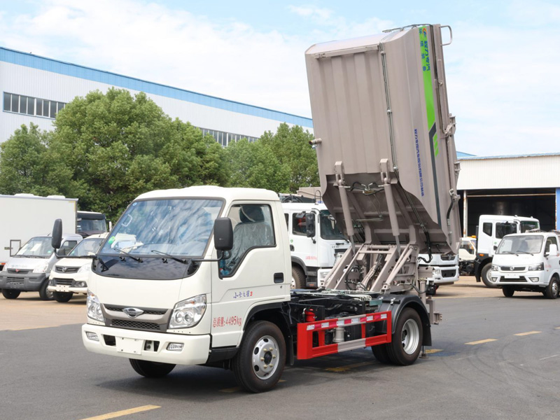 福田小卡之星3高位自裝卸垃圾車