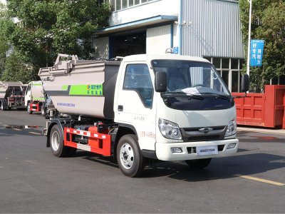 福田小卡之星3高位自裝卸垃圾車