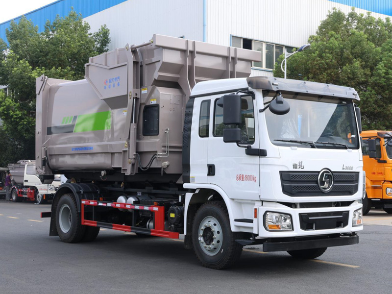 陜汽德龍L3000單橋勾臂垃圾車