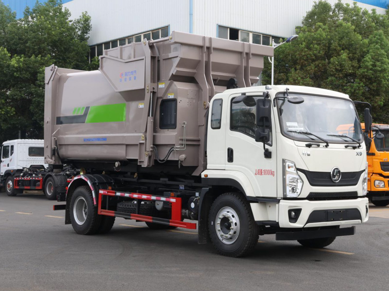 陜汽軒德X9單橋勾臂垃圾車