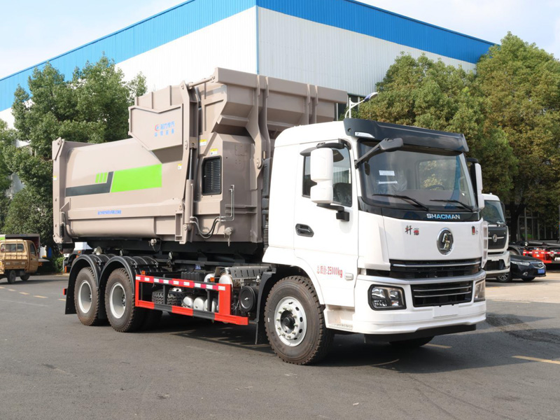 陜汽軒德翼后雙橋勾臂垃圾車